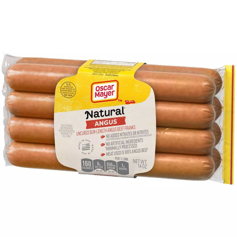 OSCAR MAYER BEEF FRANKS 14OZ - NATURAL ANGUS - Uplift Things