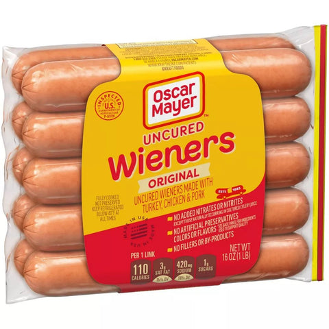 OSCAR MAYER SAUSAGE 16OZ - UNCURED WIENERS - Uplift Things