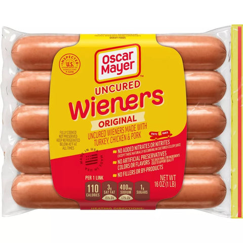 OSCAR MAYER SAUSAGE 16OZ - UNCURED WIENERS - Uplift Things