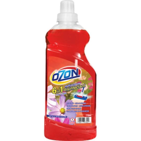 OZON MULTI PURPOSE DISINFECTANT 6IN1 770ML - FLOWER FIELDS - Uplift Things