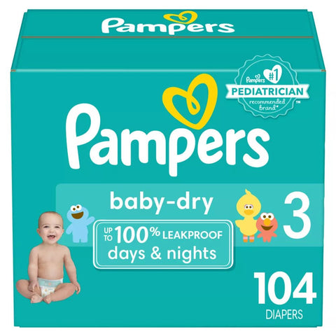 PAMPERS DIAPERS STG 3 104PCS - Uplift Things