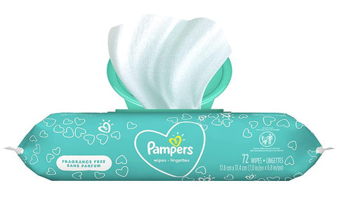 PAMPERS WIPES 72PCS - FRAGRANCE FREE - Kurt Supermarket