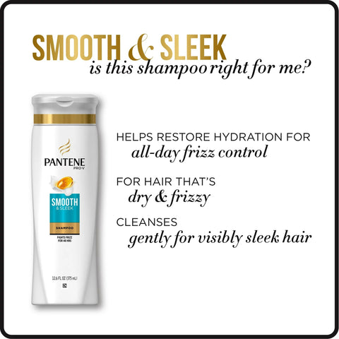 PANTENE SHAMPOO 12 OZ - SMOOTH & SLEEK - Uplift Things