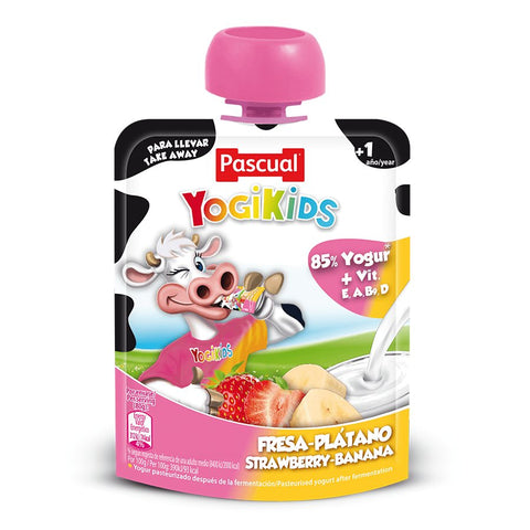 PASCAUL YOGIKIDS 80G - STRAWBERRY BANANA - Uplift Things