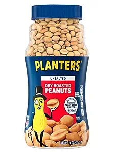 PLANTERS UNSALTED PEANUTS 16OZ - DRY ROASTED - Uplift Things