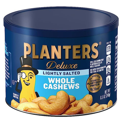 PLANTERS WHOLE CASHEW 8.5OZ - DELUXE LIGHTLY SALTED - Uplift Things