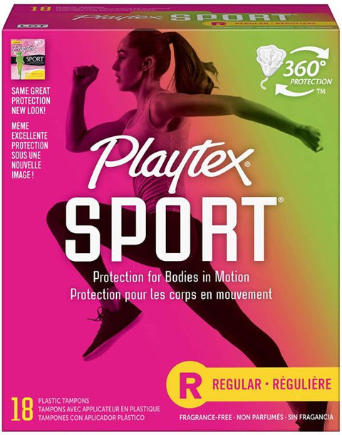 PLAYTEX SPORT TAMPONS 18PCS - REGULAR - Uplift Things