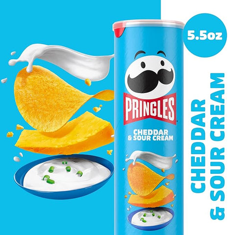 PRINGLES POTATO CHIPS 158G - CHEDDAR & SOUR CREAM CRISPS - Uplift Things