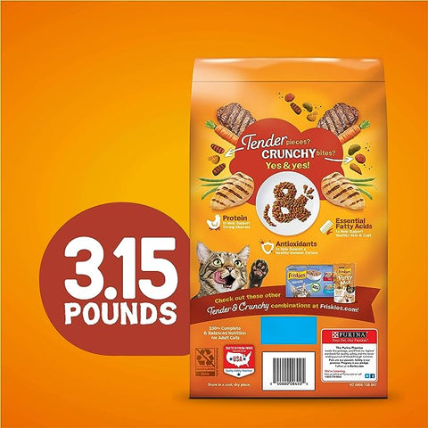 PURINA FRISKIES DRY 3.15LB - TENDER & CRUNCHY CHICKEN, BEEF & TURKEY - Uplift Things