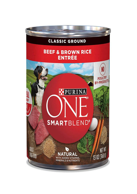 PURINA ONE CLASSIC GROUND 13 OZ - BEEF & BROWN RICE ENTREE - Uplift Things