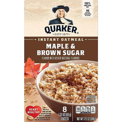 QUAKER INSTANT OTMEAL 8 PCS - MAPLE & BROWN SUGAR - Uplift Things