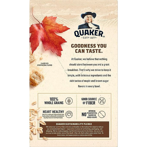 QUAKER INSTANT OTMEAL 8 PCS - MAPLE & BROWN SUGAR - Uplift Things