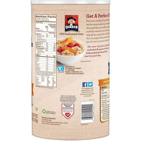 QUAKER OATS 42OZ - OLD FASHIONED - Uplift Things