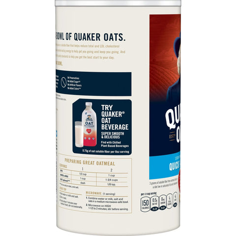 QUAKER OATS QUICK 18OZ - Uplift Things