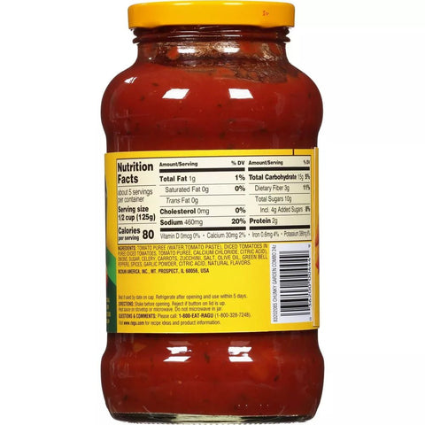 RAGU SIMPLY SAUCE 24OZ - CHUNKY GARDEN COMBINATION - Uplift Things