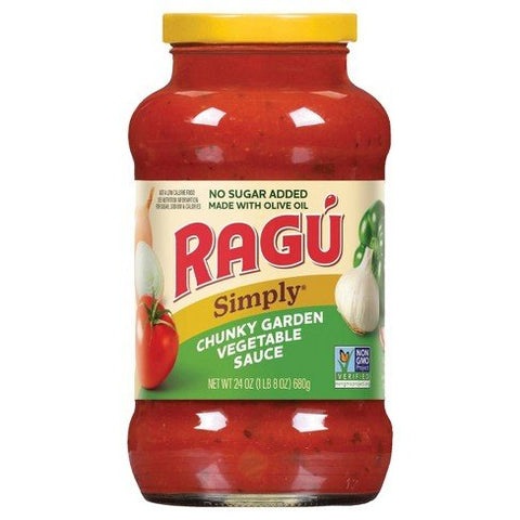 RAGU SIMPLY SAUCE 24OZ - CHUNKY GARDEN VEGETABLE SAUCE - Uplift Things