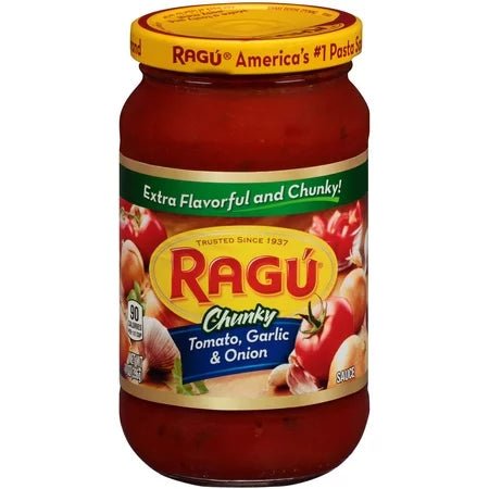 RAGU SPAGETTI SAUCE 14OZ - TOMATO, GARLIC & ONION - Uplift Things