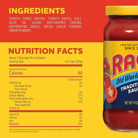 RAGU SPAGETTI SAUCE 14OZ - TRADITIONAL - Uplift Things