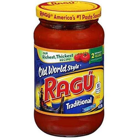 RAGU SPAGETTI SAUCE 14OZ - TRADITIONAL - Uplift Things