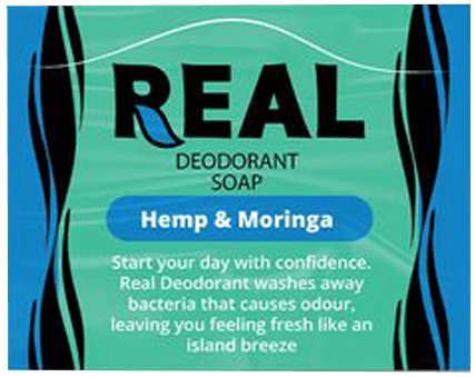 REAL DEODORANT SOAP 125G *3 PCS - HEMP & MORINGA - Kurt Supermarket