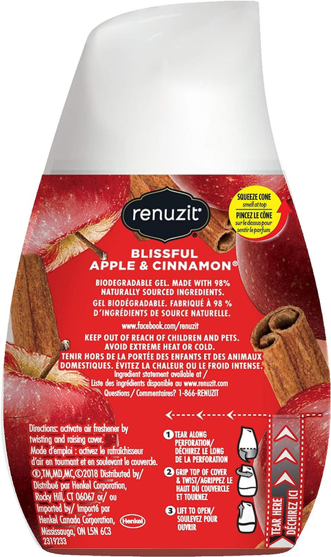 RENUZIT GEL AIR FRESHNER 7 OZ - BLISSFULAPPLE & CINNAMON - Uplift Things