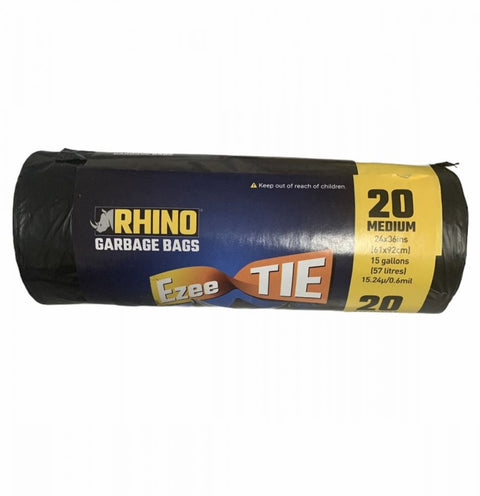 RHINO GARBAGE BAG MEDIUM 20BAG - EZEE TIE - Uplift Things