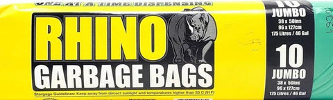 RHINO GARBAGE BAGS JUMBO 10PCS - Uplift Things