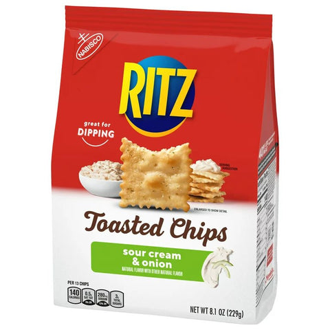 RITZ TOASTED CHIPS 8.1 OZ - SOUR CREAM & ONION - Uplift Things