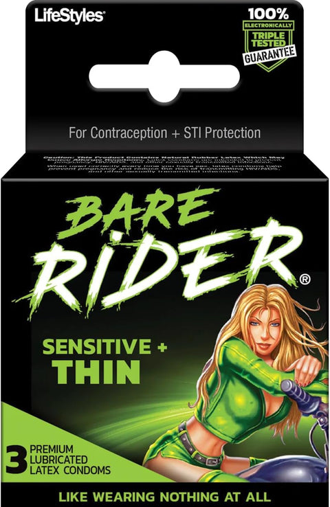 ROUGH RIDER CONDOMS BARE 3PCS - SENSITIVE + THIN - Uplift Things