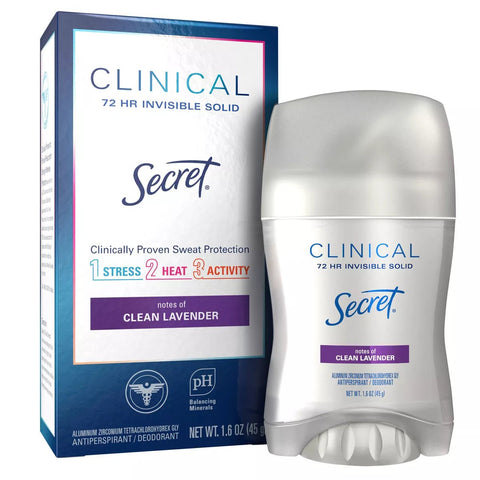 SECRET CLINICAL DEODORANT 1.6OZ - CLEAN LAVENDER - Uplift Things