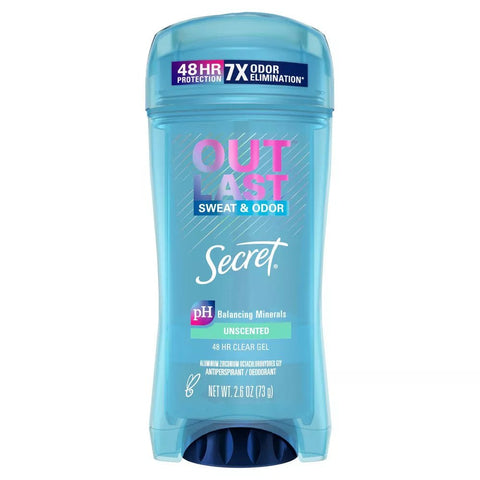 SECRET OUTLAST DEODARANT 2.6 OZ - CLEAR GEL UNSCENTED - Uplift Things