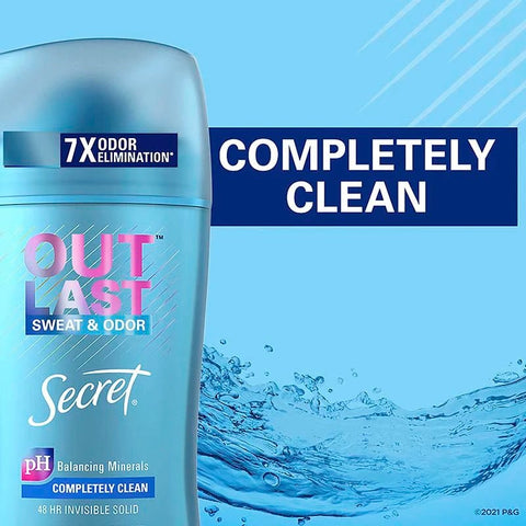 SECRET OUTLAST DEODARANT 2.6OZ - COMPLETELY CLEAN - Uplift Things