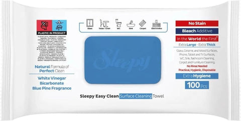 SLEEPY EASY CLEAN WIPES 100PCS - BLEACH - Kurt Supermarket