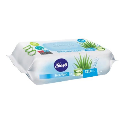 SLEEPY SCENTED WIPES 120PCS - ALOE VERA - Kurt Supermarket