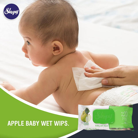 SLEEPY SCENTED WIPES 120PCS - APPLE - Kurt Supermarket