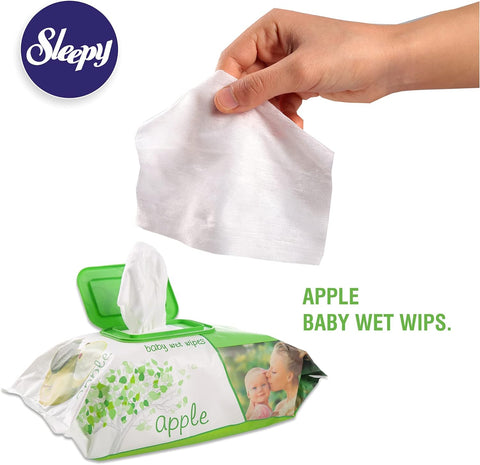 SLEEPY SCENTED WIPES 120PCS - APPLE - Kurt Supermarket