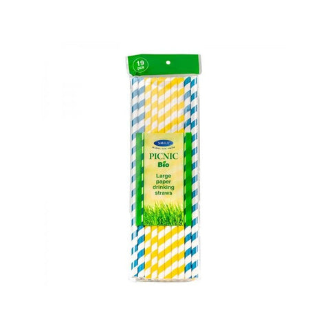 SMILE PAPER STRAW 8" 20 PCS - Uplift Things