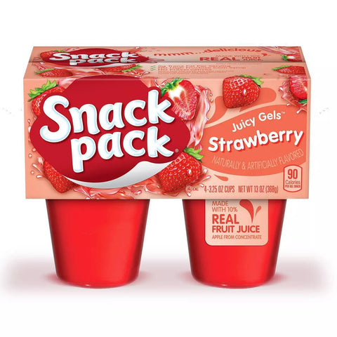 SNACK PACK JUICE GEL 13OZ - STRAWBERRY - Uplift Things