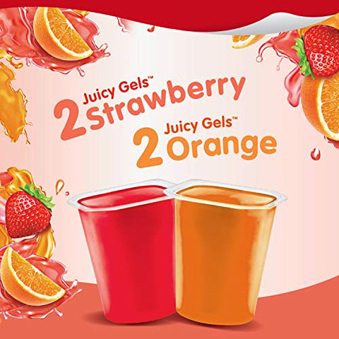 SNACK PACK JUICE GELS 13OZ - STRAWBERRY & ORANGE - Uplift Things