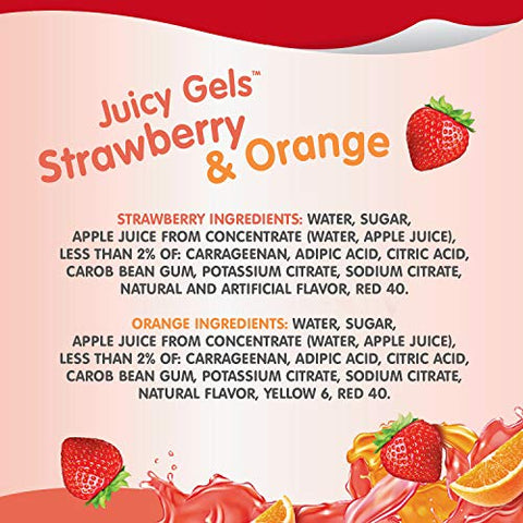 SNACK PACK JUICE GELS 13OZ - STRAWBERRY & ORANGE - Uplift Things