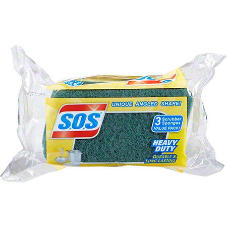 S.O.S SCRUBBER SPONGE 3PCS - HEAVY DUTY - Kurt Supermarket