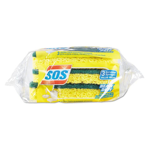 S.O.S SCRUBBER SPONGE 3PCS - HEAVY DUTY - Kurt Supermarket