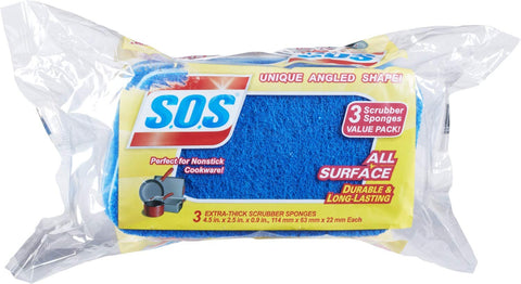 S.O.S SCRUBBER SPONGE 3PCS MULTIPURPOSE - Uplift Things