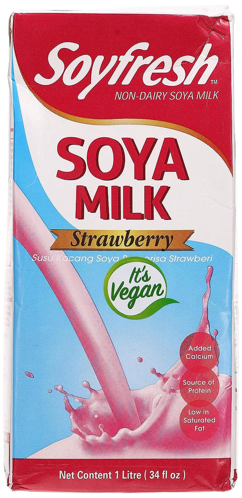 SOYAFRESH SOYA MILK 1L - STRAWBERRY - Uplift Things