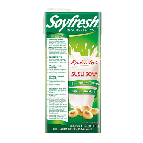 SOYFRESH MILK 1L - LOW SUGAR WITH CALCIUM - Uplift Things