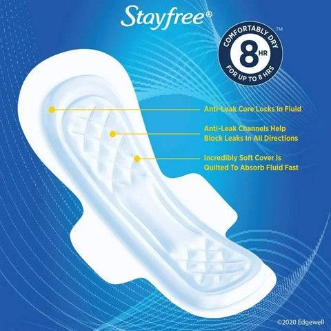 STAYFREE MAXI OVERNIGHT PADS 28PCS - Uplift Things