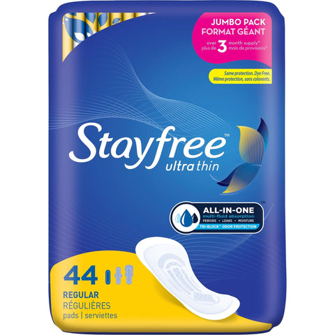 STAYFREE REGULAR PADS 44 PCS - NO WINGS - Uplift Things