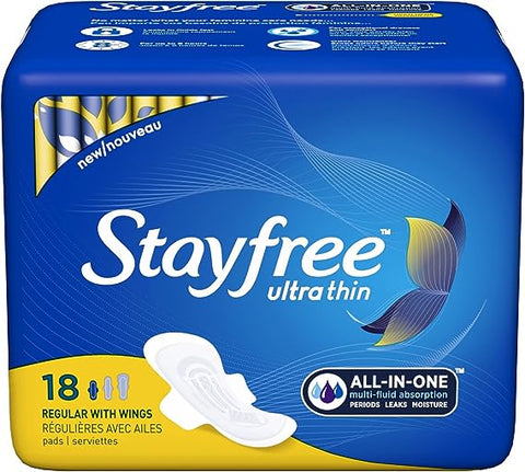 STAYFREE REGULAR PADS WITH WINGS 18PCS - Uplift Things