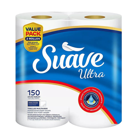 SUAVE PAPER TOWEL 150 SHEETS - DOUBLE ROLL - Uplift Things