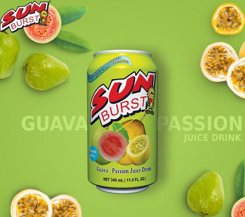 SUNBURST JUICE DRINK 340ML - GUAVA/PASSION - Uplift Things